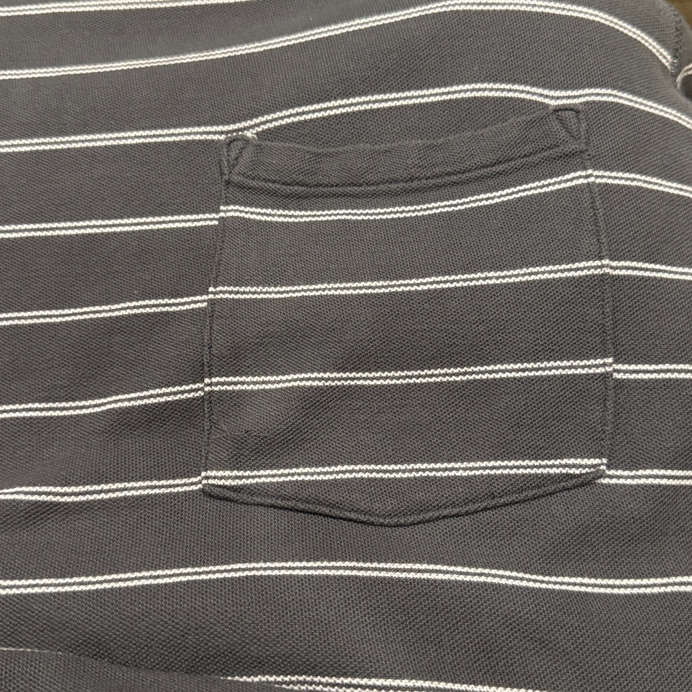ATM Anthony Michael Melillo 100% Pima Cotton Striped Long Sleeve Shirt Dress L - Picture 5 of 11